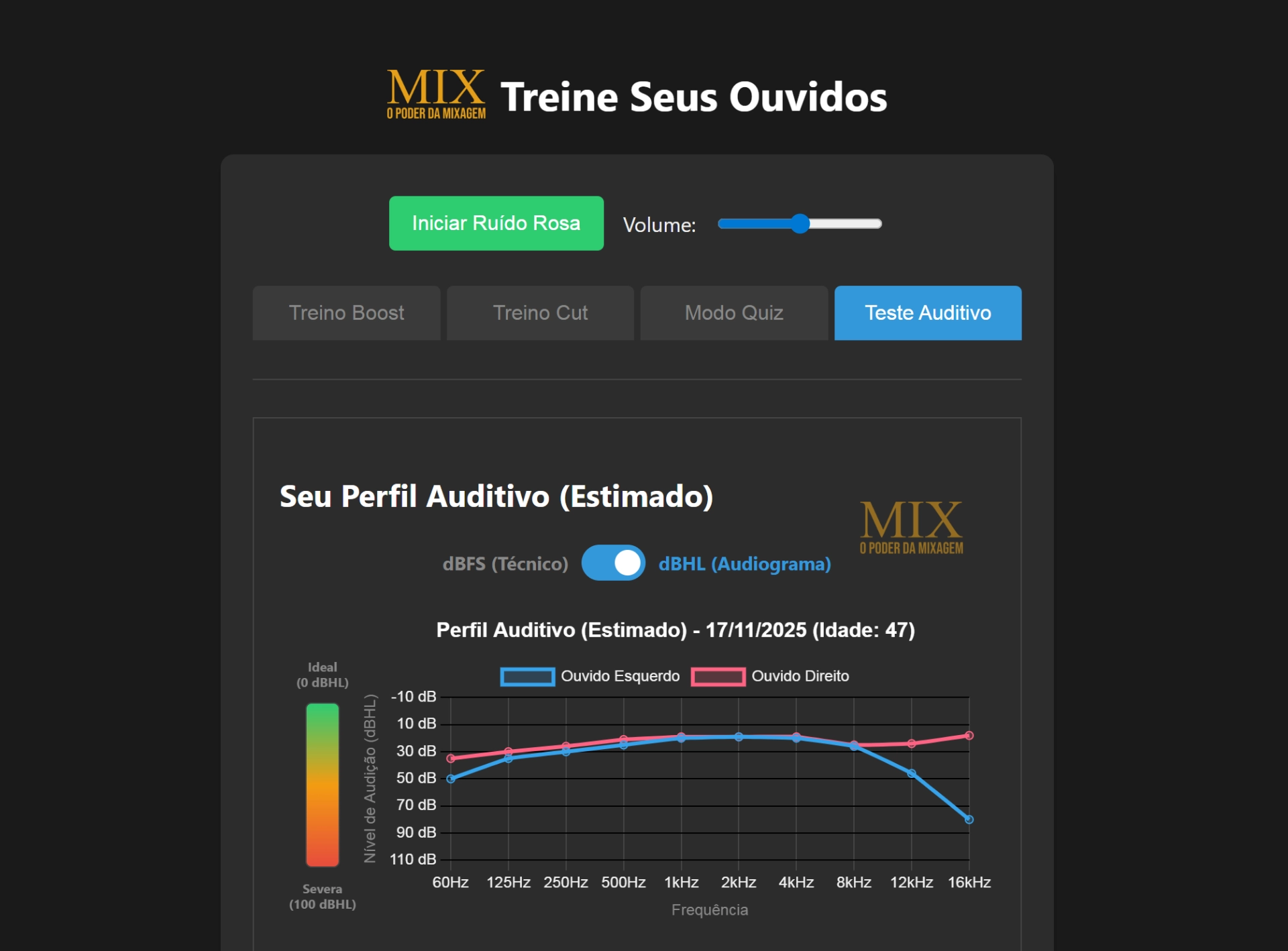 Webapp de Treinamento de Frequências